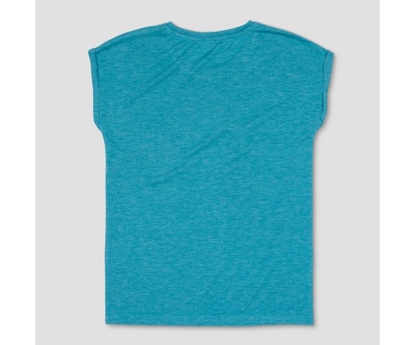 Girls' Spirit Riding Free 'Stay Wild' Short Sleeve T-Shirt - Turquoise XS