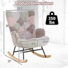 Costway Nursery Rocking Chair Upholstered Boucle Fabric Nursing Armchair w/ Ergonomic Armrests - 3 of 4
