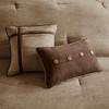 PAGED Faux Suede Comforter Set, 7 Piece Bedding Set with 1 Comforter, 2 Matching Shams, 3 Decorative Pillows and 1 Bed Skirt - 4 of 4