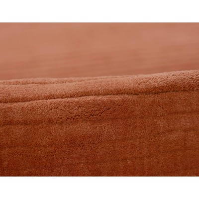 Rust Rectangular Hand Loomed Wool Area Rug 5' x 8'
