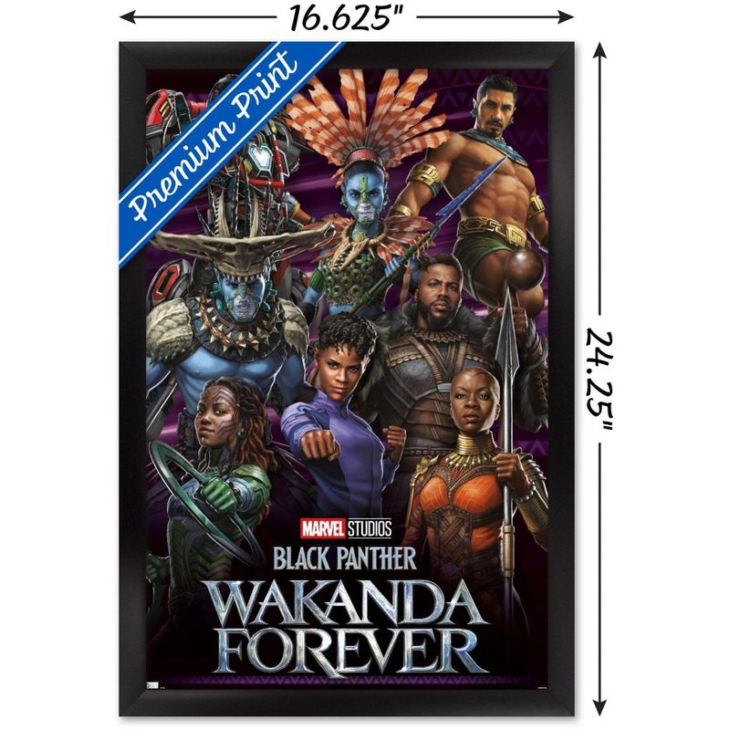 Trends International Marvel Black Panther: Wakanda Forever - Group Framed Wall Poster Prints, 3 of 7