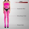 LECHERY Women's Lustrous Silky Shiny Sheer Suspender High-Waisted No Waistband Nylons Pantyhose Tights Stockings (1 Pair) - 3 of 4