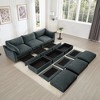 AENKYO Modern Crescent Cloud Oversized Sectional Sofa with Storage Removable Ottoman, Chenille Fabric 2-6 Seater for Living Room, Easy to Assemble - 2 of 4