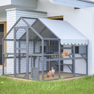 Akoasm 82 Inch Large Weatherproof Wooden Cat House & Mansion With Suspension Bridges,Strolling Paths,Cozy Cabins, And Protective Roof For Outdoor - 1 of 4