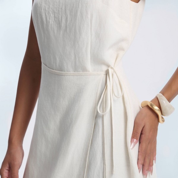Vestido mini tipo shift de lino con mezcla y forro completo para mujer - A New Day™ 6