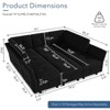 Sectional Sofa with Storage, U-Shaped Velvet Couch - Modular, Convertible, High Support, Blue/Black - 4 of 4