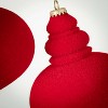 16"H  13"H & 7.75"H Sullivans Christmas Red Velvet Ornament Set of 3  Red - 2 of 3