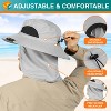 SUN CUBE Fishing Hat for Men with UV Sun Protection Wide Brim, Face Cover, Neck Flap - Hiking Safari Outdoor UPF50+ - 4 of 4