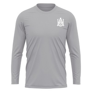 Alabama A&M University Adult Sport Long Sleeve Left Chest Logo, Athletic Heather - 1 of 4