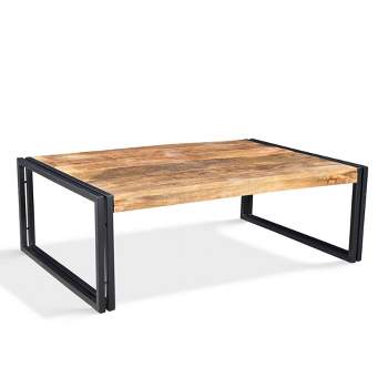 42" Handcrafted Reclaimed Wood Coffee Table Natural - Timbergirl