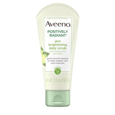 Aveeno Positively Radiant Skin Brightening Exfoliating Face Scrub - 2oz