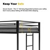 Twin Loft Bed Black Loft Bed with Easy Climbing Ladder and Guardrails, Loft Bed Frame - 4 of 4