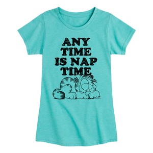 Girls' - Garfield - Nap Sketch Fitted Short Sleeve Graphic T-Shirt - 1 of 4