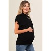 Pinkblush Black Mock Neck Knit Maternity Top - 2 of 3