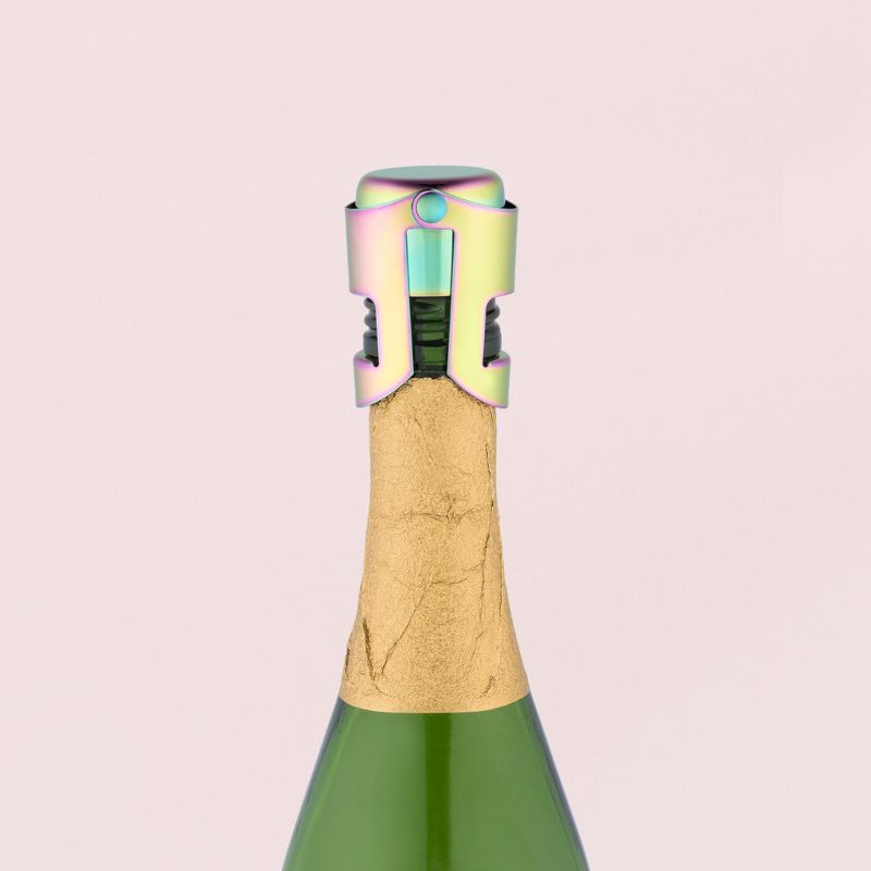 Blush Mirage Champagne Bottle Stopper, Prosecco Stopper, Sparkling Wine Saver, Recork Champagne, Wine Sealer for Wine Bottles, Set of 1, Multicolor, 3 of 8