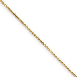 Black Bow Jewelry 1.1mm 14k Yellow Gold Solid Flat Cable Chain Necklace - 1 of 4
