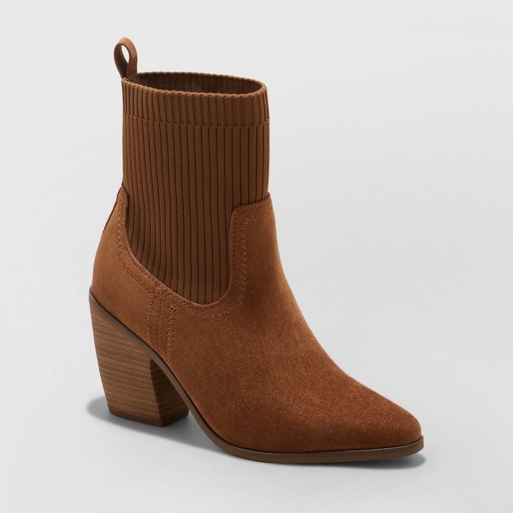 Women's Kinley Ankle Boots - Universal Thread™ Cognac 8