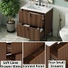 ORRD 30" Freestanding Bathroom Vanity with Ceramic Sink, Fluted Design, Soft-Close Drawers, Dark Brown - 3 of 4