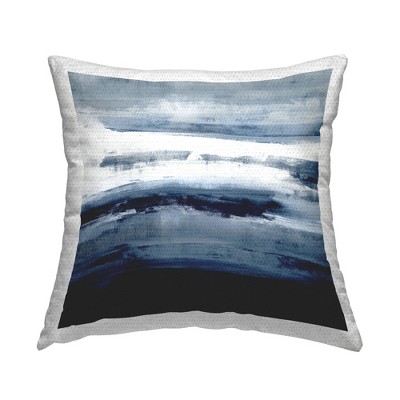 Stupell Industries Deep Blue Abstract Brush Strokes, 18 x 18