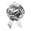 Unique Bargains Wedding Christmas Bright Metallic Gift Wrapping Large Pull Bows Ribbon 1 Pc Silver 18 inch - 2 of 4
