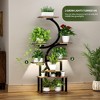 KTMBDW Plant Stand Indoor with Grow Lights - Plant Shelf Indoor with 5 Grow Lights, 10-Level Stepless Dimming, Plant Rack, Brown - 3 of 4