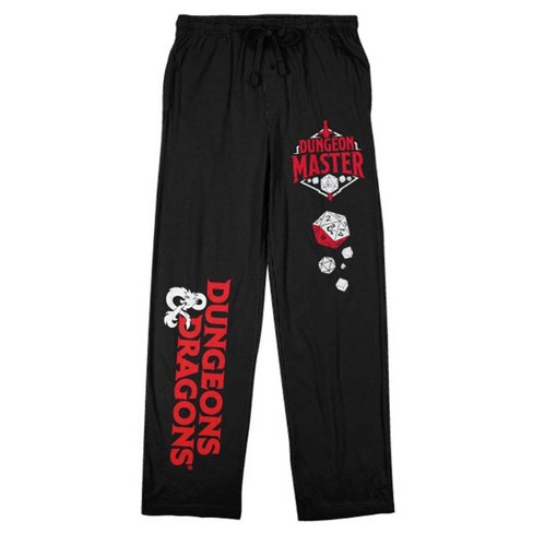 Dungeons Dragons Dragon Master Men s Black Graphic Sleep Pants XL