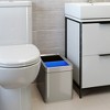 iTouchless Open Top Dual Compartment Trash Can & Recycle Bin 5.3 Gallon Rectangular Silver Stainless Steel - 3 of 4