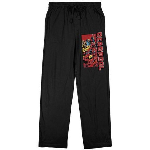 Deadpool x Wolverine Publishing Art Men's Black Sleep Pants - image 1 of 4