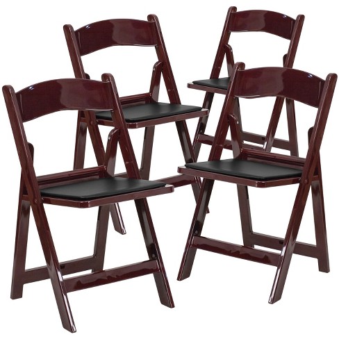 Wooden folding chairs set of 4 hot sale