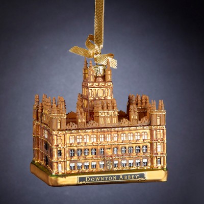 Kurt S. Adler 4.25" Glass Downton Abbey Highclere Castle Christmas Ornament - Gold/Brown