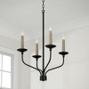 Capital Lighting Wilder 4 - Light Chandelier in  Matte Black - 4 of 4