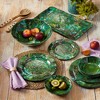 TAG Botanica Green Floral Print Melamine Serving Bowl Indoor/Outdoor Machine Washable 12 inch - 2 of 2