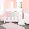 EVERYDAY KIDS 4-Pack Flannel Receiving Blankets – Soft Swaddle Set for Newborns with Flower and Stripe Designs - 2 of 4