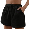 Women's Comfy Elastic Waist Drawstring Shorts Casual Summer Shorts with Pockets - 4 of 4