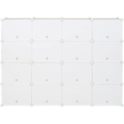 Coucheta DIY Cube Storage - 32-Grid Organizer, 47" Tall, Custom Shelves for Shoes/Toys, White