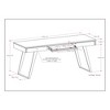 Out Keyboard Tray and Two Large Deep Drawers with Metal Glides and Multipurpose Use and Hand-Finished Wood - 2 of 4