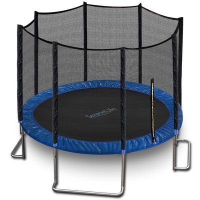 SereneLife 12ft Outdoor Trampoline with Safety Net SLTRA12BL