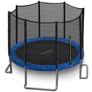 SereneLife 12ft Outdoor Trampoline with Safety Net SLTRA12BL - 1 of 4