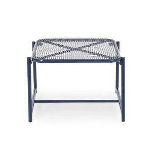 Modern Mesh Outdoor End Table, Rectangle Powder-Coated Metal Patio End Table for Outside Use, Patio Side Table -Christopher Knight Home - 1 of 4