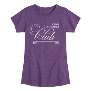 Girls' - Instant Message - Sunday Gymnastics Club -Youth Girls Short Sleeve T-Shirt Fitted Short Sleeve Graphic T-Shirt - 1 of 4