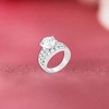 Slickblue Stunning 7.5 Ct Engagement Ring with Clear Cubic Zirconia - Rhodium Plated Cocktail Ring for Women - 2 of 4