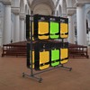 Folding Chair Cart Heavy Duty Steel Foldable Chair Holder Rack with Lockable Wheels & Waterproof Cover, Commercial Grade for School, Black - 2 of 4
