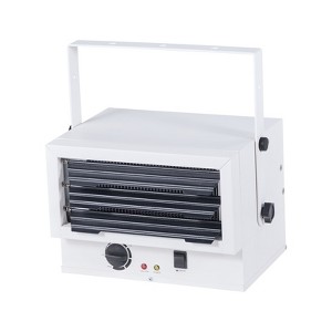 VEVOR Electric Garage Heater, 5000-Watt (2500/5000W) Ceiling Mounted Shop Heater, 2 Settings & Overheat Protection & Low Noise Cross-flow, 240V White - 1 of 4