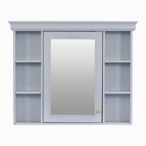 NicBex Bathroom Wall Mount Storage Cabinet Mirror Medicine Cabinet with Shelves - 1 of 4