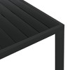 vidaXL Garden Dining Table Black Aluminum and WPC - 4 of 4