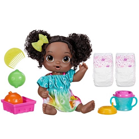 Línea de visión sutil Desanimarse Baby Alive Fruity Sips Baby Doll - Black Hair/brown Eyes : Target