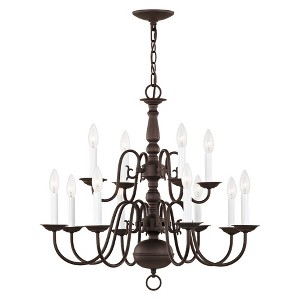 Livex Lighting Williamsburgh 12 - Light Chandelier in  Bronze - 1 of 4