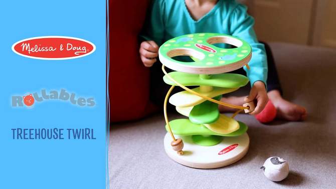 Melissa &#38; Doug Rollables Treehouse Twirl Infant and Toddler Toy (3pc), 2 of 11, play video