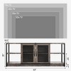 63" Farmhouse TV Stand for 65/75 Inch TV, Industrial Entertainment Center TV Media Console Table with Storage, Mesh Door and Shelves - 4 of 4