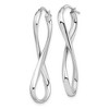 Black Bow Jewelry 3mm Infinity Hoop Earrings in 14k White Gold, 45mm (1 3/4 Inch) - 2 of 4